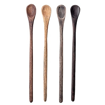 Karma Long Handle Wooden Tasting Spoons Set for Cooking