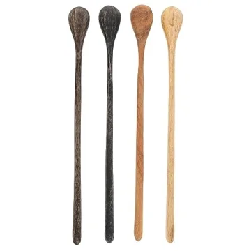 Karma Long Handle Wooden Tasting Spoons Set for Cooking