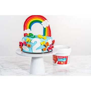 Bakerpan Premium Rolled Green Fondant for Cake Decorating - 1 Pound, Vanilla Flavor