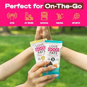 LOVE GOOD FATS Keto Certified, Non-GMO, Gluten Free, No Added Soy, Sustainable Palm Oil, Kosher Variety Pack of 19.08 Ounce Snack Food Bars