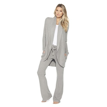 Barefoot Dreams Women's CozyChic Lite Circle Cardi, Pewter, Medium