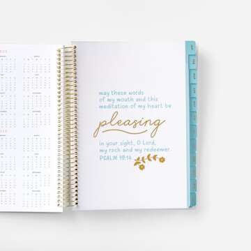 Home Planner 2025 (Stripe) | Work from Home Planner w/Stickers | Daily Checklist | Monthly Budget Worksheet | Monthly Calendar Layout | Vacation Checklist | Coil Binding | Poly Laminated Cover