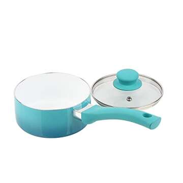 Stunning Teal Ombre 12 Piece Ceramic Cookware Set
