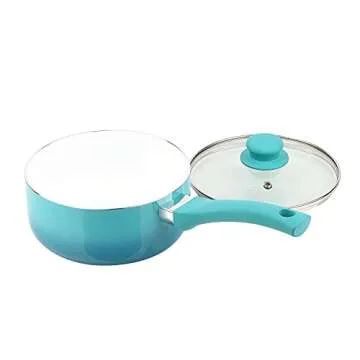 Stunning Teal Ombre 12 Piece Ceramic Cookware Set