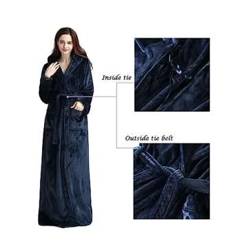 Artfasion Hooded Bathrobe for Tall Women Luxurious Comfort