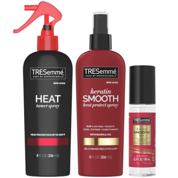 TRESemmé Expert Keratin Smooth Hair Care Set - Heat Protection Spray, Shine Serum with Marula Oil, ...