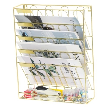 Stylish Superbpag 5 Tier Hanging File Organizer for Home and Office