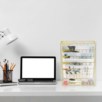 Superbpag Desk Organizer with 5 Tiers for Stylish Organization