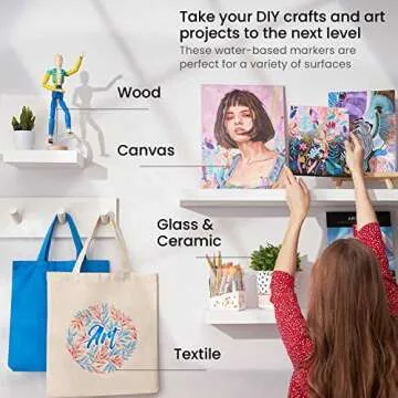 Vibrant Arteza Acrylic Paint Markers Set of 40 Colors