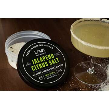 LAVA Jalapeno Citrus Margarita Salt Rimmer 6oz for Cocktails