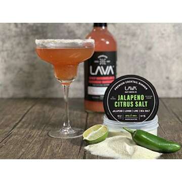 LAVA Jalapeno Citrus Margarita Salt Rimmer 6oz for Cocktails