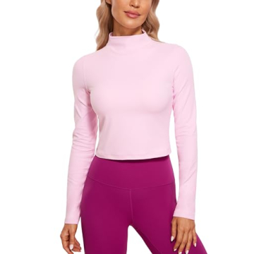 CRZ YOGA Women's Butterluxe Crop Top for Ultimate Comfort