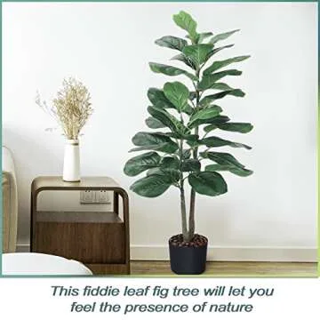 LEASEN 40" Fiddle Leaf Fig Tree – Ideal Indoor Decoration