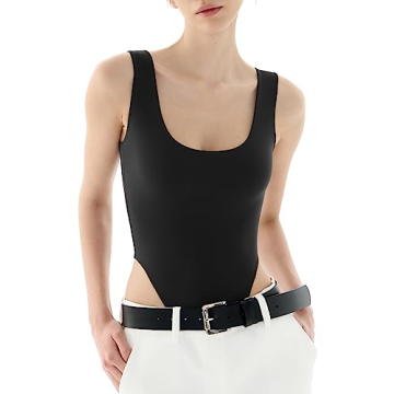 PUMIEY High Cut Bodysuit - Soft and Stylish Fashion Essential