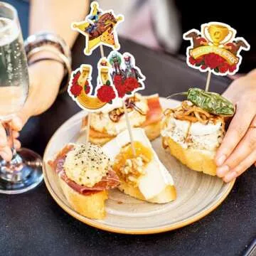 Dingion 200 Pcs Derby Day Horse Appetizer Picks Toothpicks Bulk Horse Race Appetizer Picks Martini Picks Decorative Toothpicks for Appetizers Food Picks for Horse Race Decorations Party Supplies