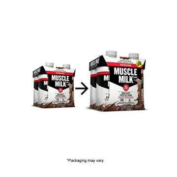 Muscle Milk Genuine Protein Shake, Chocolate, 25g Protein, 11 Fl Oz (Pack of 4)