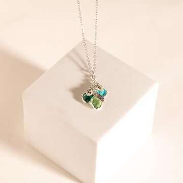 Mother's Day Gift for Grandma Necklace, Initial Necklaces for Women Personalized Jewelry for Women Birthstone Necklace, Grandkids Name Gifts for Mom Necklace Family, Unique – BSON-L-D