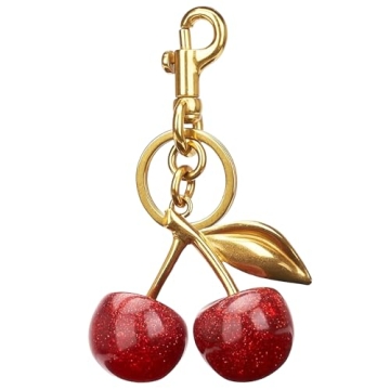 Luxury Cherry Bag Charm Keychain Elegant Women Gift