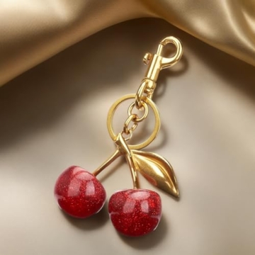 Luxury Cherry Bag Charm Keychain Elegant Women Gift