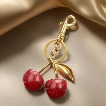 Luxury Cherry Bag Charm Keychain Elegant Women Gift