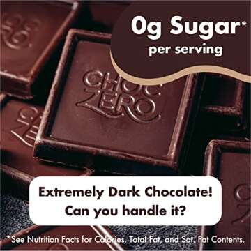 ChocZero 92% Cocoa Ultimate Dark Chocolate, Sugar Free, Low Carb, All Natural, Keto Friendly, 3.2 Ounce (Pack of 2)