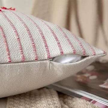 Caflife Boho Christmas Throw Pillow Covers Set of 2