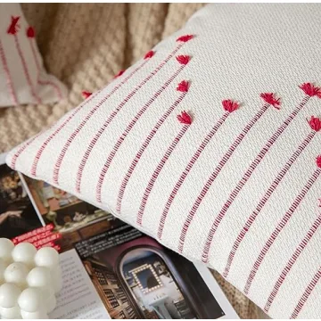 Caflife Boho Christmas Throw Pillow Covers Set of 2