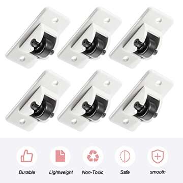 24 Pcs Self Adhesive Mini Fixed Wheels for Storage