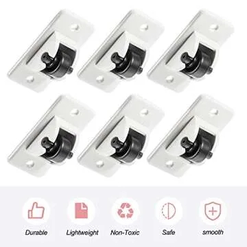 24 Pcs Self Adhesive Mini Fixed Wheels for Storage