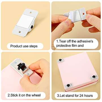 24 Pcs Self Adhesive Mini Fixed Wheels for Storage