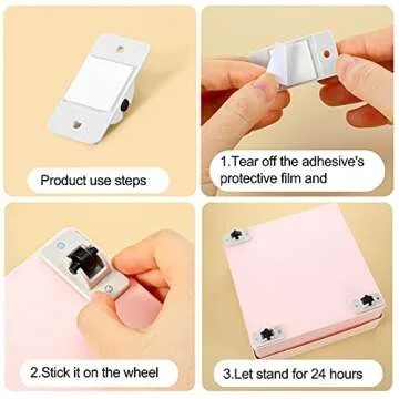 24 Pcs Self Adhesive Mini Fixed Wheels for Storage