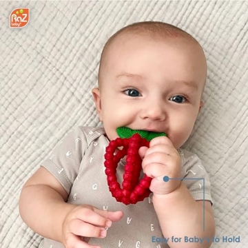 RaZbaby Silicone BerryBumps Teether for Soothing Baby Gums