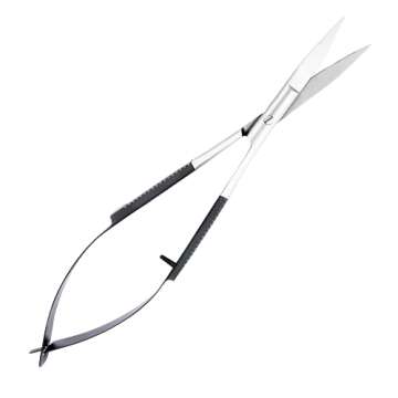 MAKER AND MARKET Spring Action Curved Blade 4.5 Inch EZ Snip Squeeze Scissors with Pouch Sleeve for Applique, Embroidery, Fabric, Thread, Knitting, Sewing, Arts & Craft (Curved Blade)