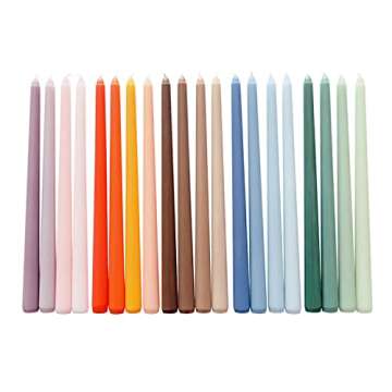 Vibrant 12'' Ombre Taper Candles Set of 4 for Home Decor