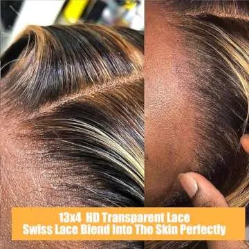 Ombre Lace Front Wig Human Hair Pre Plucked 26 Inch 13X4 Body Wave Highlight Lace Frontal Wigs Human Hair 180% Density Glusless Wig HD Lace Frontal Colored Wigs Balayage Wig Human Hair with Baby Hair
