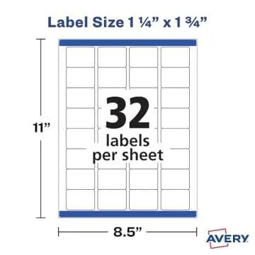 Avery Durable Labels 256 Pack - Customizable and Removable