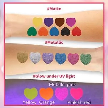SUSIKEKI Temporary Tattoo Markers for Skin, 15 Colors Tattoo Pen + 50 Paint Stencils + 43 Tattoos Stickers, Glitter & Matte & Neon Glow Body Marker Set, Removable Fake Tattoos Kit for Teens and Adult