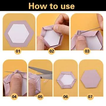 Veroave 300 Count Quilting Paper Piecing Templates - Hexagonal