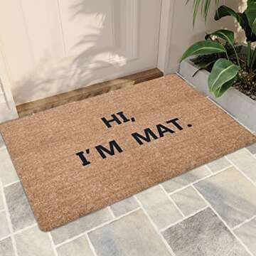 Pinji Doormat Outdoor Indoor Rubber Door Mats Non Slip Rug Carpets for Front Door Kitchen Bedroom Ga...