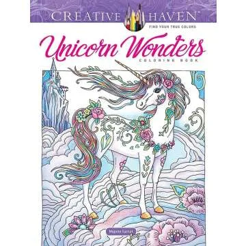 Unicorn Wonders Coloring Book for Stress Relief