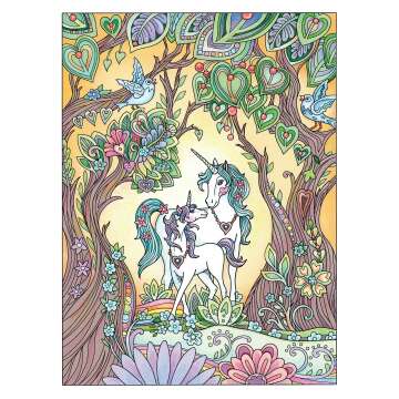 Unicorn Wonders Coloring Book for Stress Relief