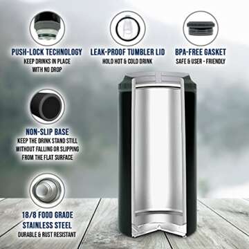 winorax American Flag Tumbler 4-in-1 Design 16oz Stainless Steel Insulated Tumblers 4th Of July Cups With Lids Coffee Travel Mug Cup For Men Boys Dad Grandpa Fathers Day