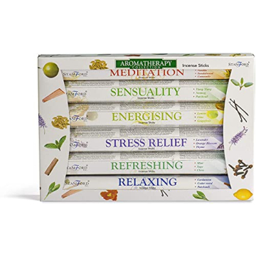 Stamford 120 Aromatherapy Incense Sticks Gift Set - Relax & Meditate