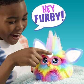 Furby Tie Dye, 15 Fashion Accessories, Interactive Plush Toys for 6 Year Old Girls & Boys & Up, Voice Activated Animatronic