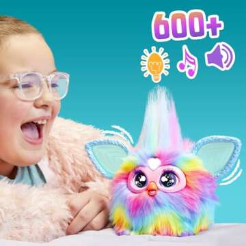 Furby Tie Dye, 15 Fashion Accessories, Interactive Plush Toys for 6 Year Old Girls & Boys & Up, Voice Activated Animatronic