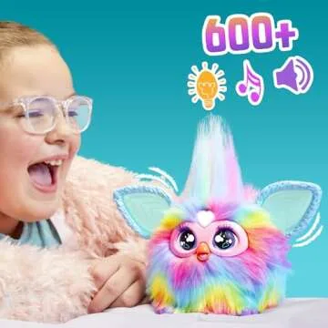 Furby Tie Dye, 15 Fashion Accessories, Interactive Plush Toys for 6 Year Old Girls & Boys & Up, Voice Activated Animatronic