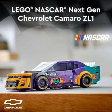 LEGO Speed Champions NASCAR Next Gen Chevrolet Camaro ZL1, Model Racecar Building Set, NASCAR Collec...