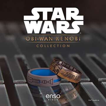 Enso Rings Star Wars Lightsaber Collection - Dualtone Silicone Ring - Obi-Wan Lightsaber - 11
