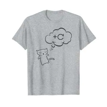 Blackpenredpen Cute Calculus Cat Dreaming About +C T-Shirt - Unisex Denim Grey - Perfect Gift for Ma...