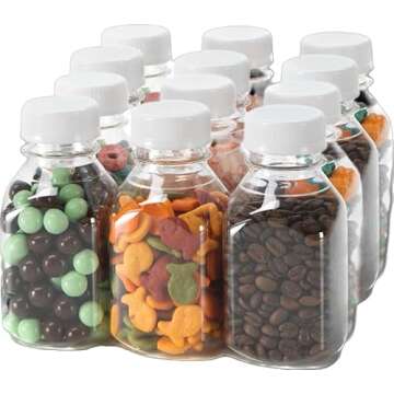 Durable 8 oz Clear Plastic Juice Bottles for Easy Storage